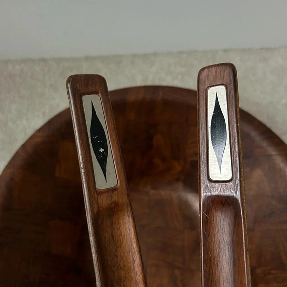 MCM weavewood salad set vintage - Picture 3 of 8